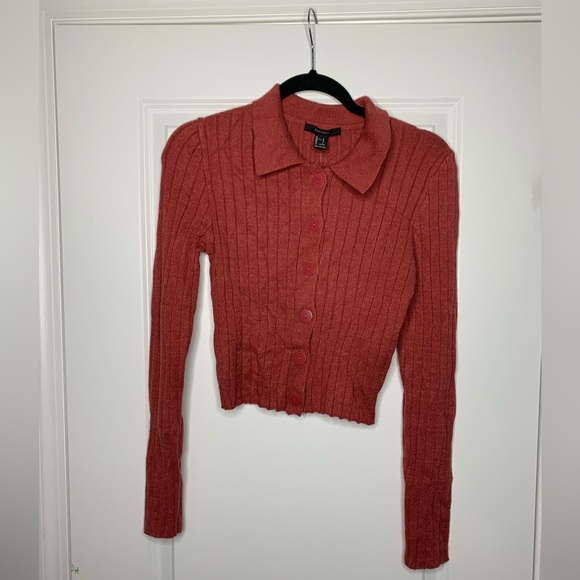 NWT Forever21 Knit Button Down Size Large - Picture 1 of 4